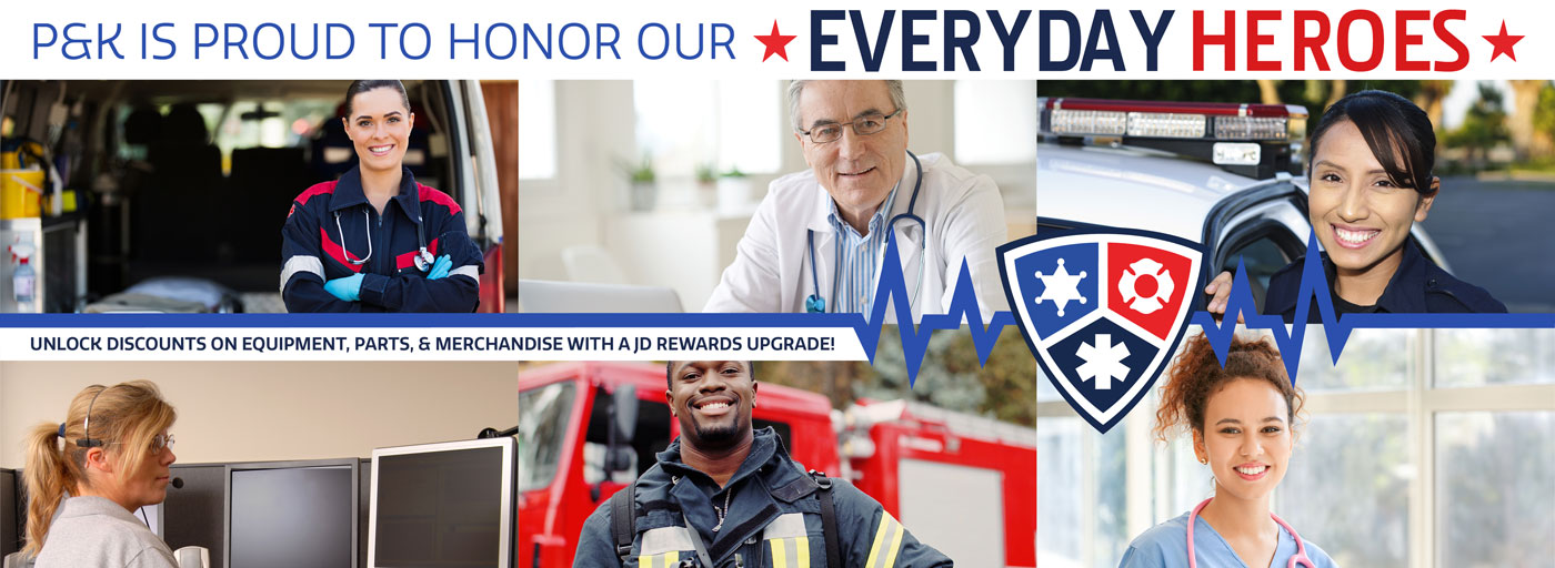 Firefighters, police officers, paramedics, and medical professionals are eligible for extra discounts at P&K!