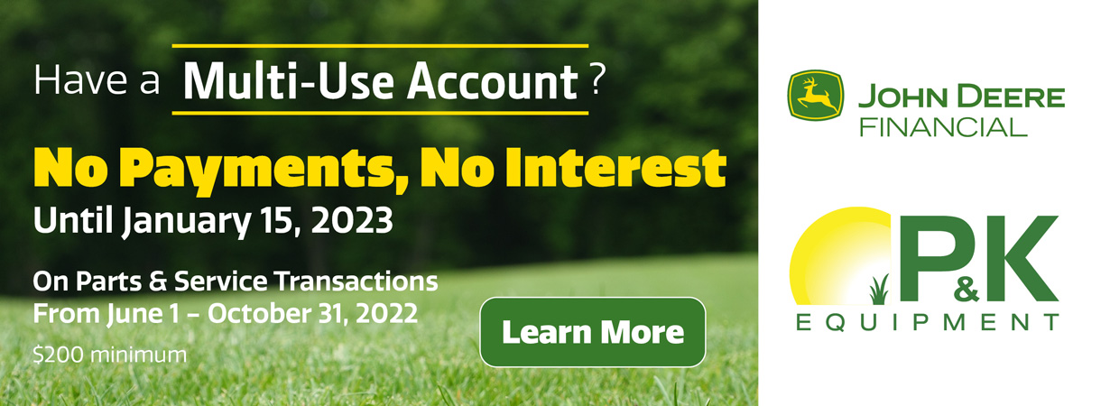 Get no payments, no interest until Jan 15, 2023 on Parts & Service transactions