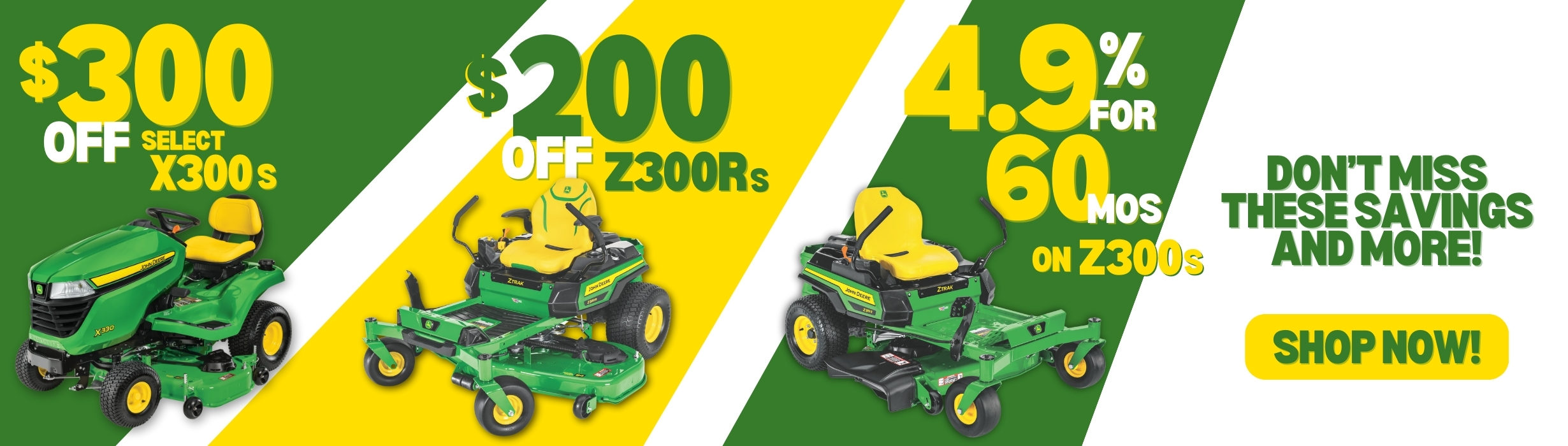 Save on Lawn Tractors and ZTraks!